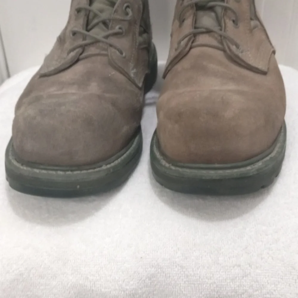 LAST CHANCE VIbram Work Steel Toe Military Leather Lace Up Boots Size 9W